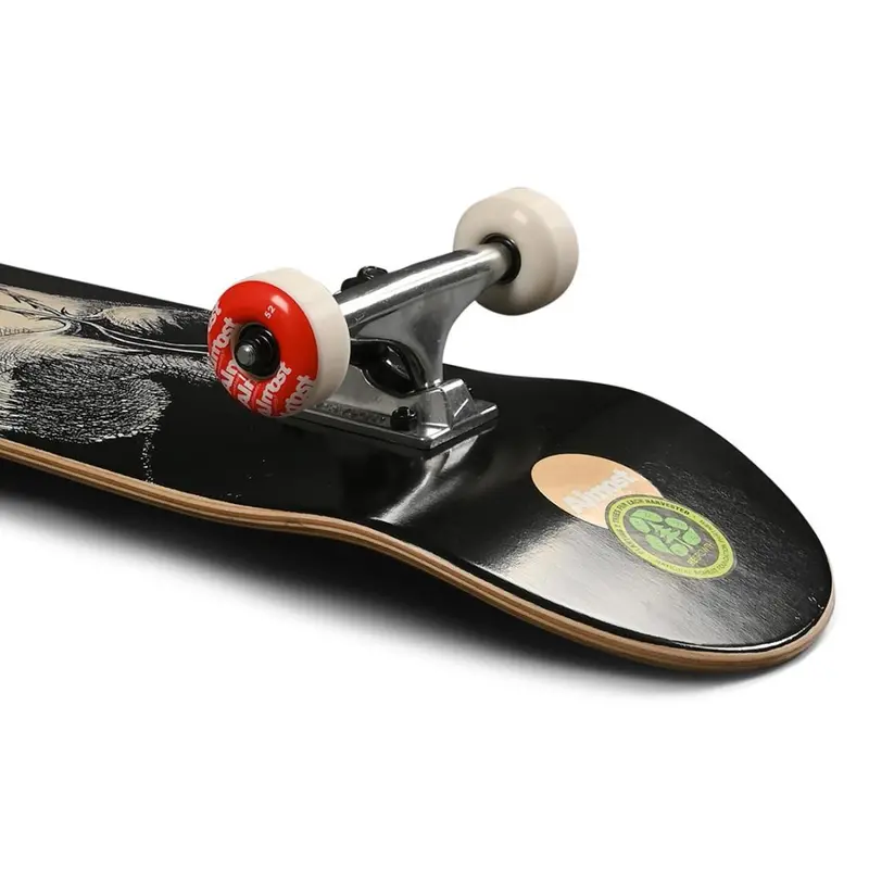 Almost Dr. Secret Art 7.875″ Complete Skateboard – Matte Black Design