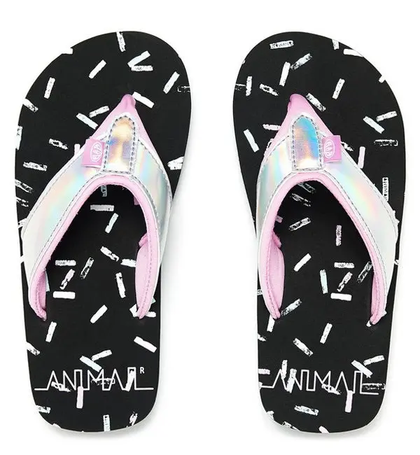 Animal Swish Glitz Girls’ Flip-Flops
