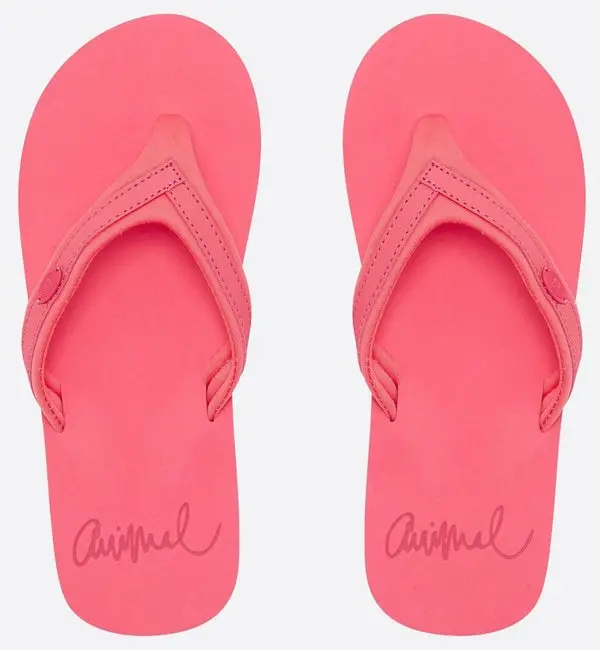 Animal Women’s Swish Slim Flip-Flops – Calypso Coral Red