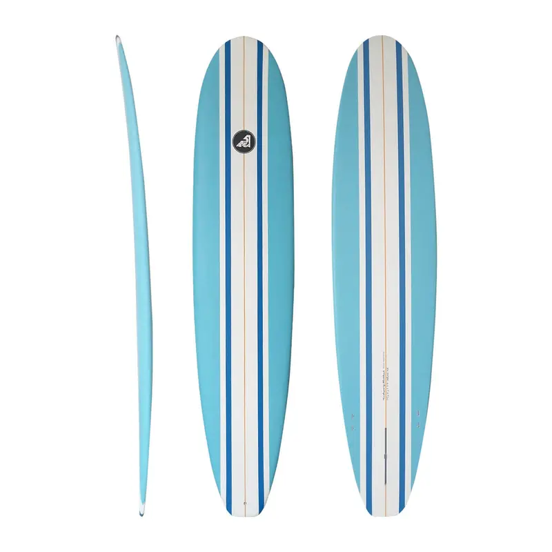 AREA51 Fun Mal Surfboard – 7′ to 8’6″ Beginner-Friendly Longboard (Blue)