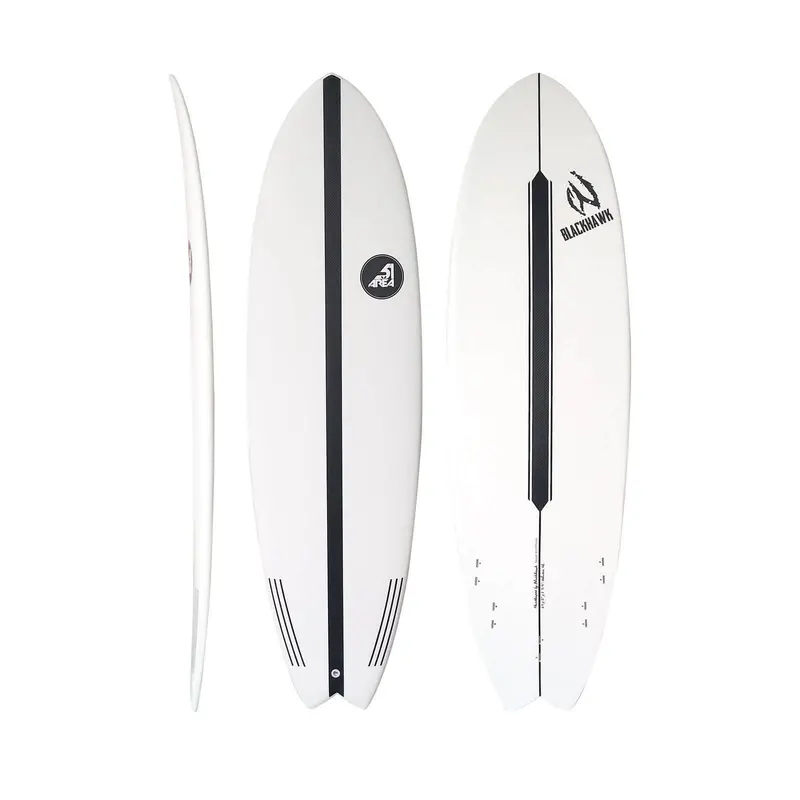 AREA51 Pod Fish Surfboard – 6 to 7’4″ Performance Shortboard (White)