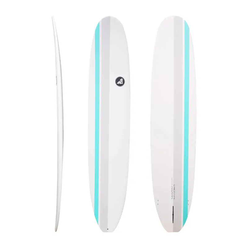 AREA51 Retro Malibu Longboard – 9’1″ to 9’6″ Classic Shape (White)