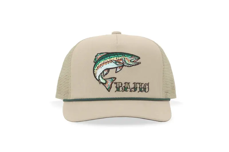 Bajio Rainbow Trout Curved-Brim Trucker Fishing Hat
