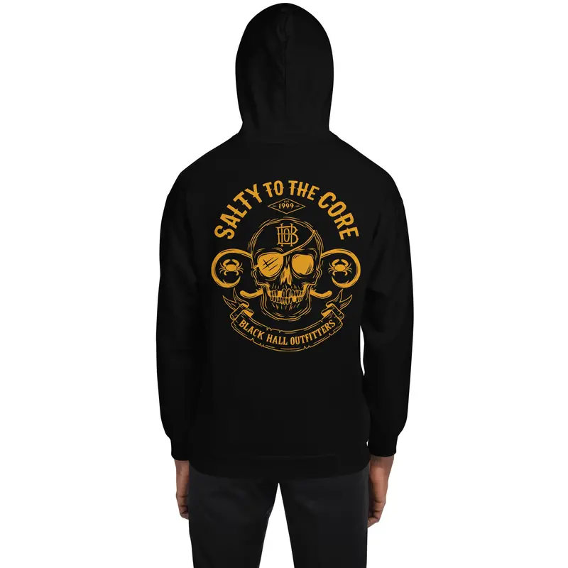 BHO Salty to the Core Skull Hoodie – Premium Men’s Fishing-Themed Apparel