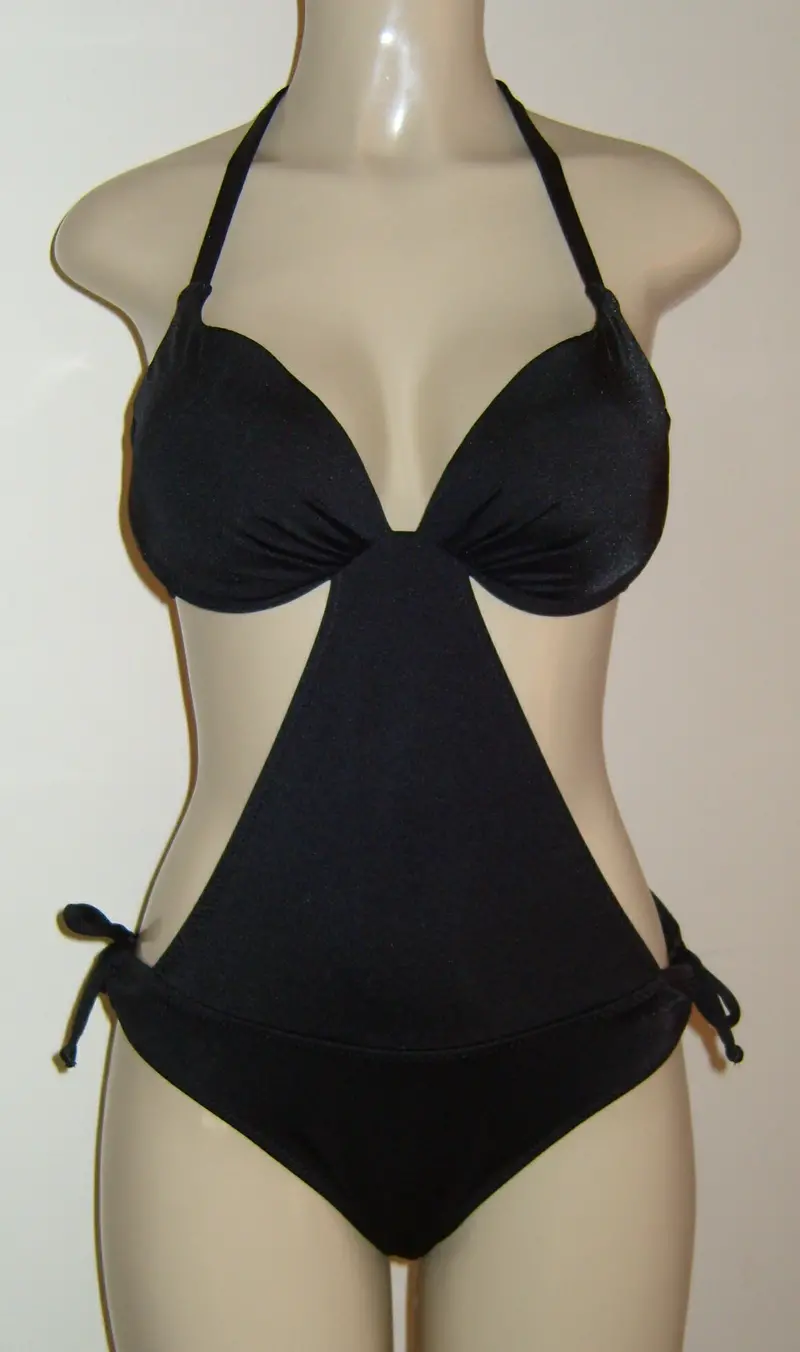 Black Underwire Push-Up Monokini