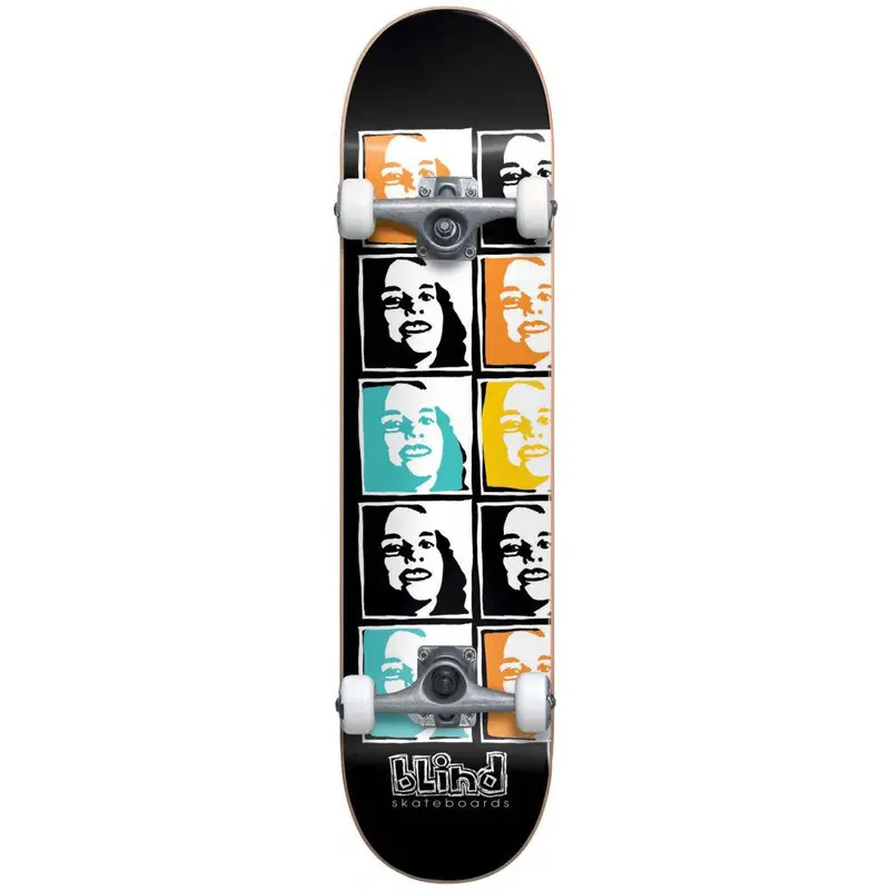 Blind Psychedelic Multi-Girl 7.625″ Complete Skateboard – Black Base