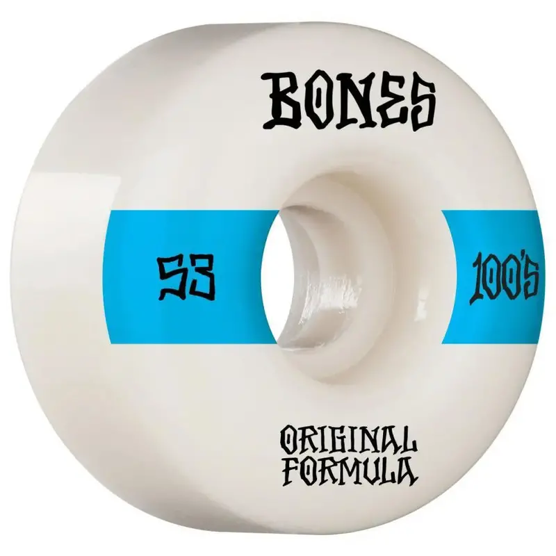 Bones 100s V4 Wide Skateboard Wheels – 54mm, 100A Hardness