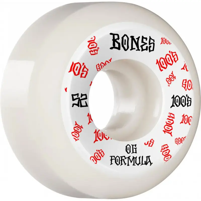 Bones 100s V5 Sidecut Skateboard Wheels – High-Rebound Polyurethane