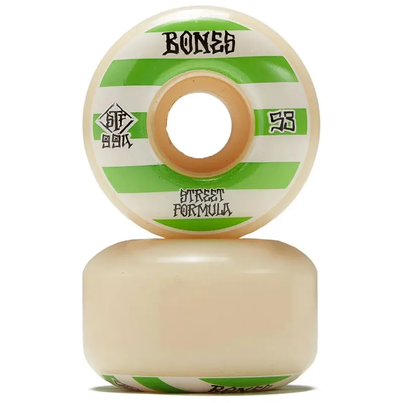 Bones Patterns 99A Wide Skateboard Wheels – V4 Design, Grip & Stability