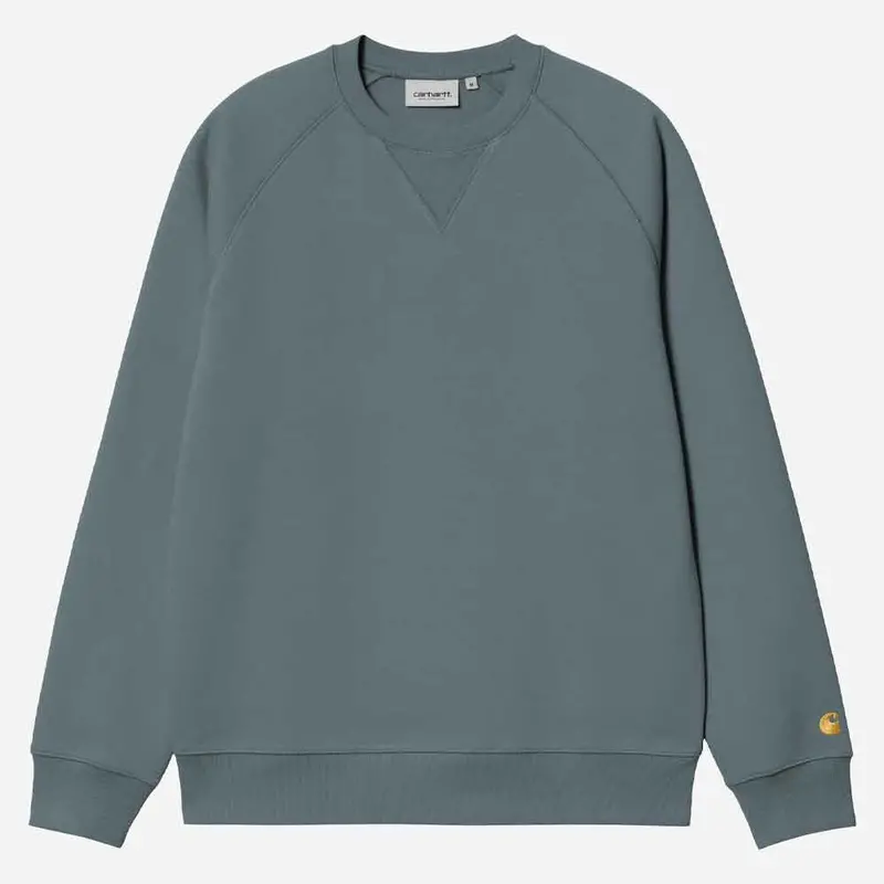 Carhartt WIP Chase Sweatshirt in Cozy Blue and Gold