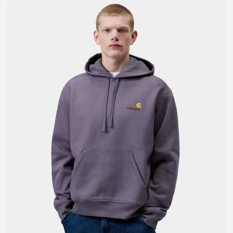Carhartt WIP Hooded American Script Sweatshirt – Shady Purple