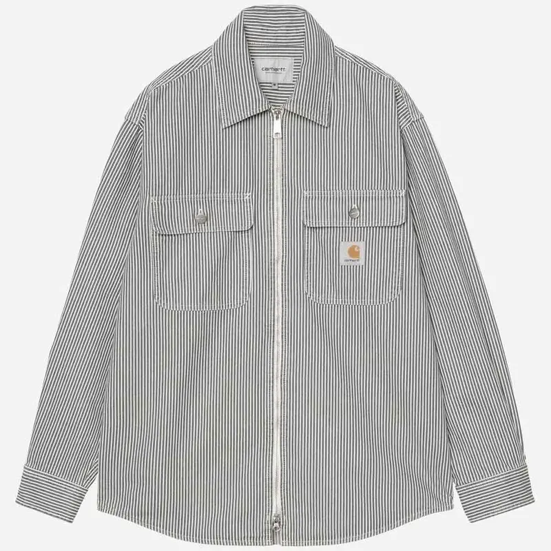 Carhartt WIP Mercer Striped Shirt – Graphite/Wax Finish