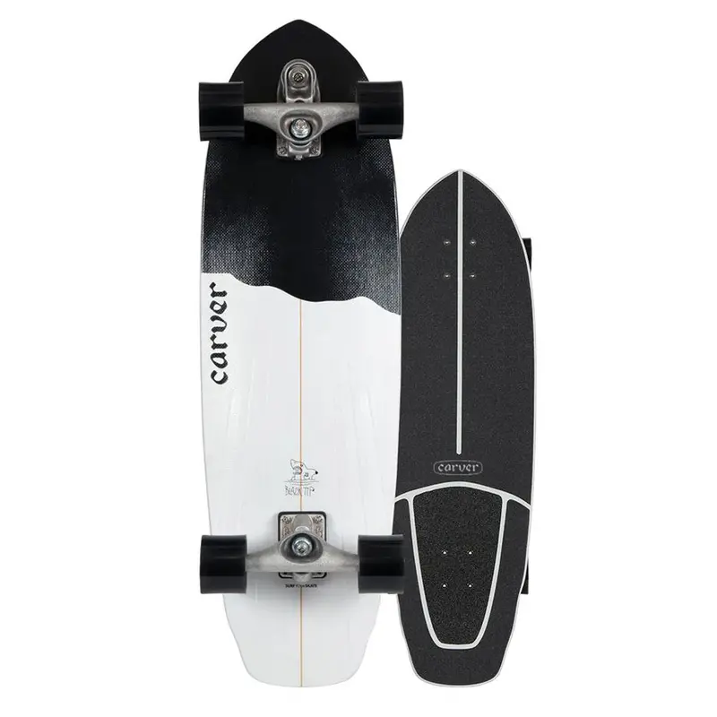 Carver Black Tip 32.5″ Performance Carving Skateboard with C7 Trucks