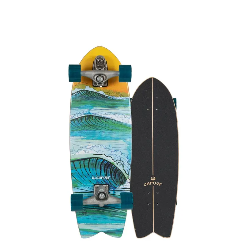 Carver Swallow Tail 29″ Skateboard – Compact Carving Deck with C7 Trucks