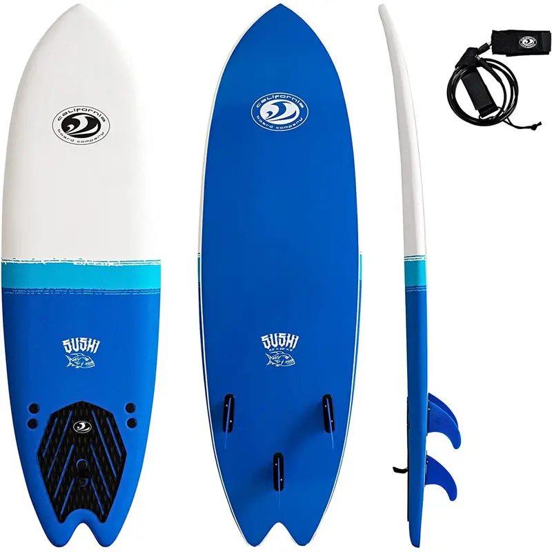 CBC 6’2″ Soft Foam Fish Surfboard – Compact Funboard for Small Waves