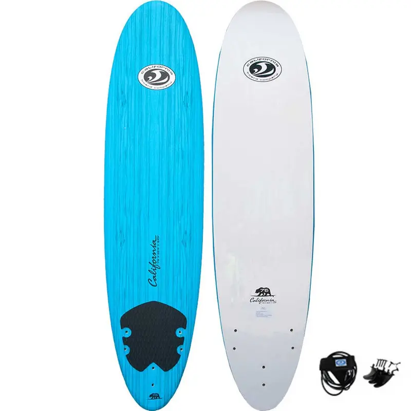 CBC 7’6″ Mini Malibu Soft Surfboard – Beginner-Friendly Foam Board