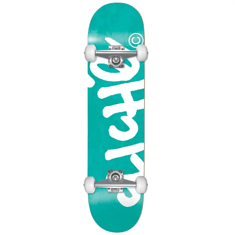 Cliche Handwritten Teal 7.375″ Complete Skateboard