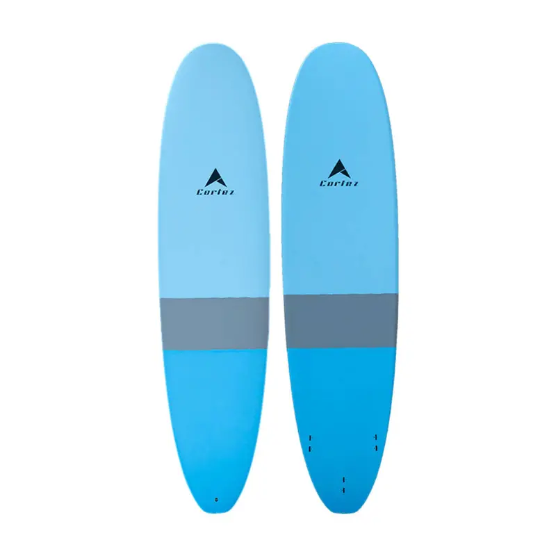 Cortez 8′ Mini Malibu Surfboard – Blue Gloss Finish