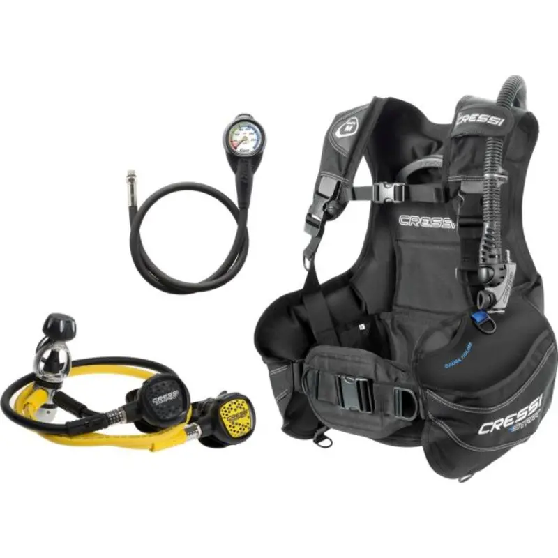 Cressi Start AC2 Yoke SCUBA Diving Kit – Compact Hardware Bundle