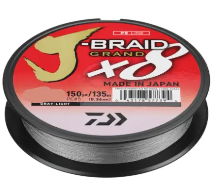 Daiwa J-Braid Grand 8X Gray-Light – 150-Yard Spool