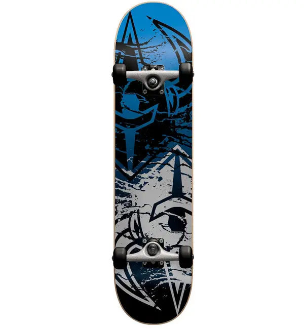 Dark Star Drench Complete Skateboard – Silver/Blue, 7.625″ Wide