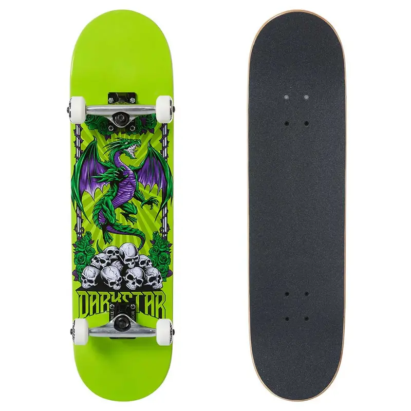 Darkstar Levitate Soft Wheels 8″ Complete Skateboard – Green Deck