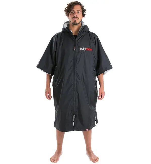 Dryrobe Advance Towel Robe – Large Size, Black/Grey