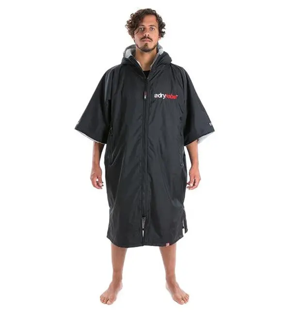 Dryrobe Advance Towel Robe – Small, Black and Grey