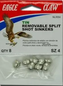 Eagle Claw Tin Removable Split Shot Sinkers – Reusable Weight System