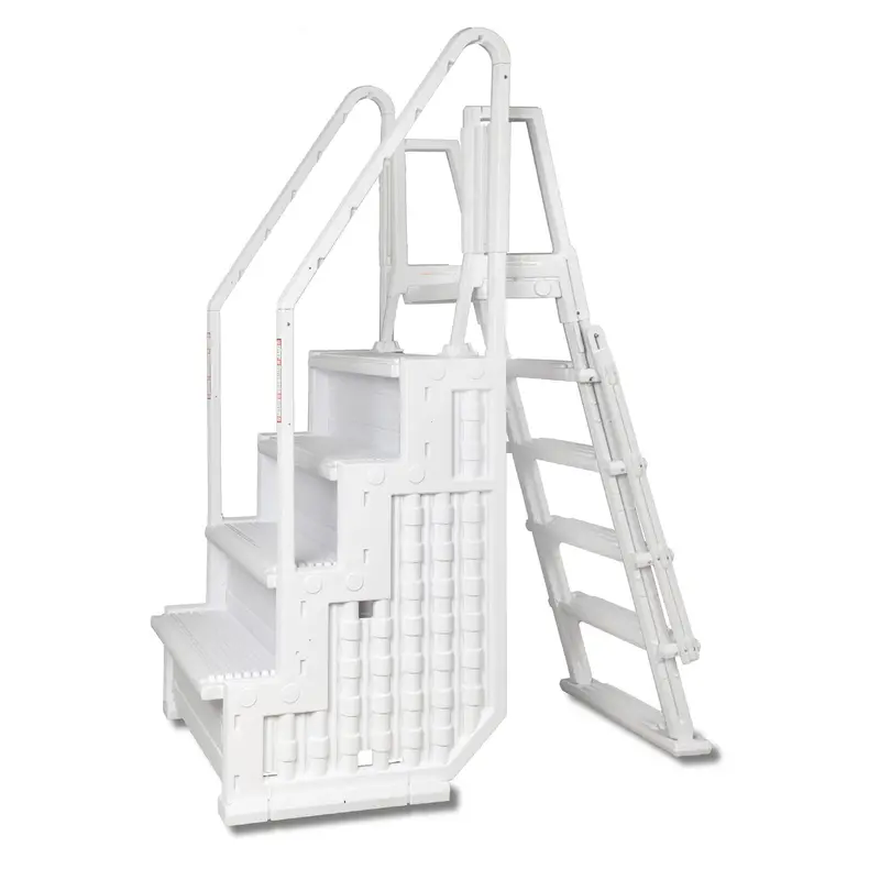 Easy Pool Step with External Ladder – Designed for Above-Ground Pools