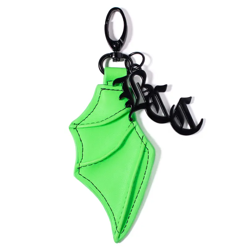 Emerald Bat Wing Keychain