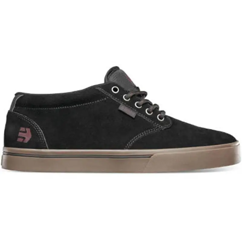 Etnies Jameson MID Low-Top Skate Sneakers – Black with Gum Sole