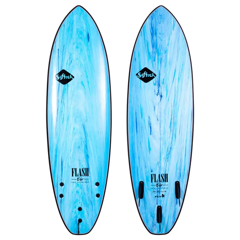 FCS Eric Geiselman Flash FCSII 6’0 Soft Tech Surfboard – Aqua Marble Design