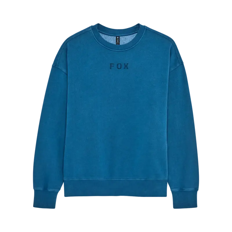 Fox Wordmark Oversized Pullover Hoodie in Twilight Blue