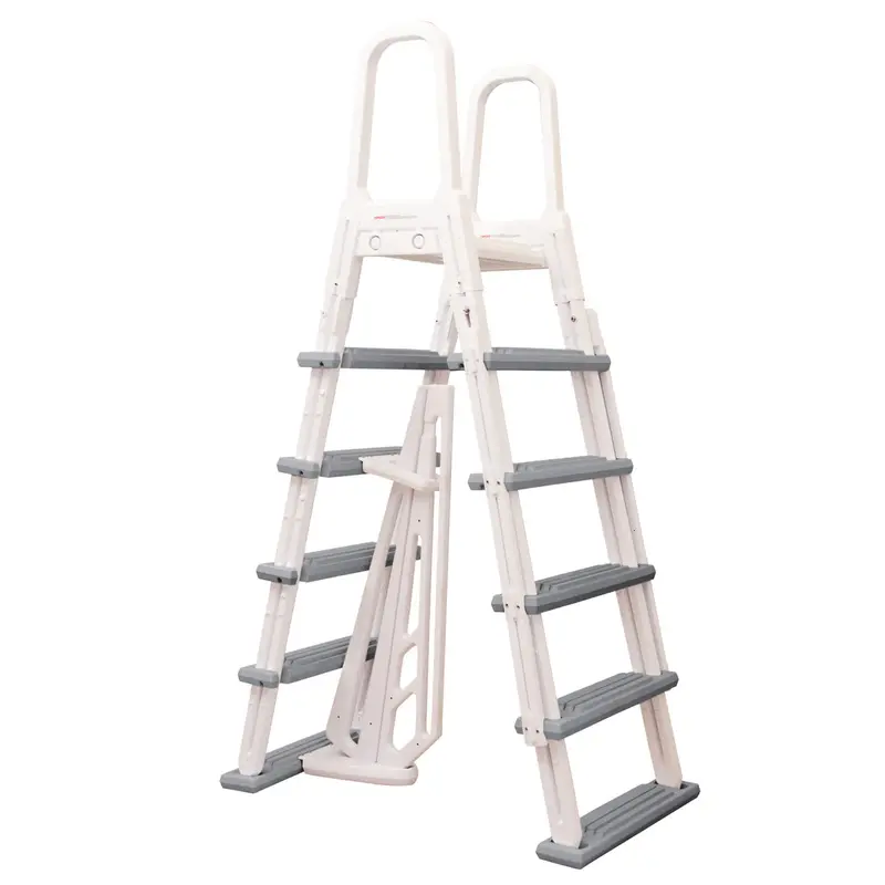 Heavy-Duty Taupe A-Frame Pool Ladder – Robust Frame, Easy Installation
