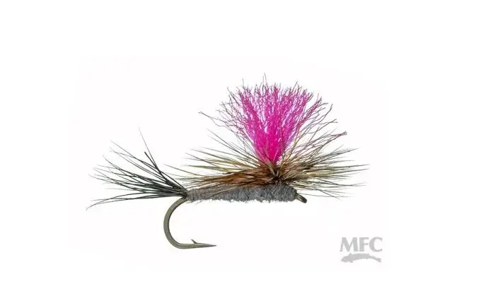 Hi-Vis Parachute Adams Fly – Pink Post Variant