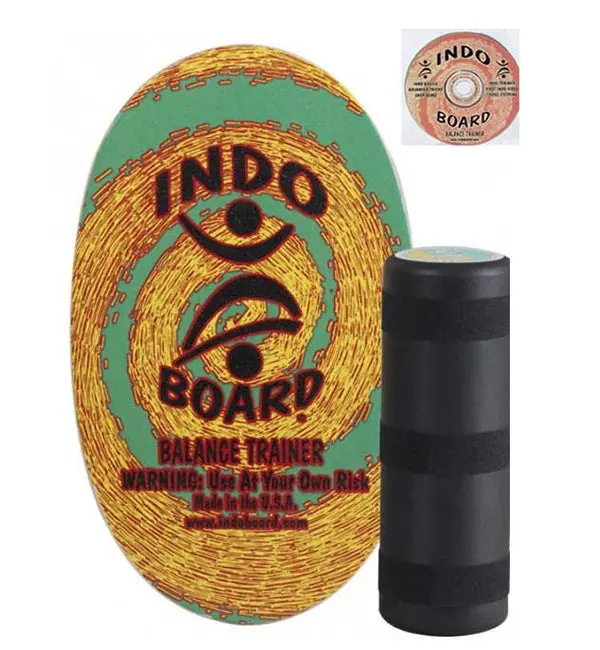 Indo Board Original Rasta Swirl Balance Trainer Kit with Medium Roller and Instructional DVD
