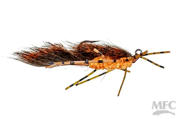 Jig Squirdle Bug Fly – Craw over Rust/Orange – Half-Dozen – Sale