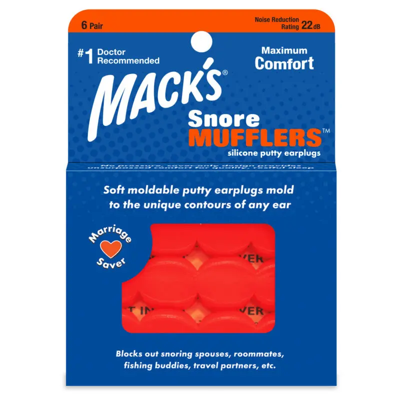 Mack’s Snore Muffler Reusable Earplugs