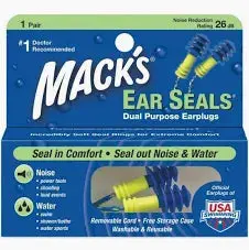 Mack’s Soft Silicone Ear Seals for Swimmers