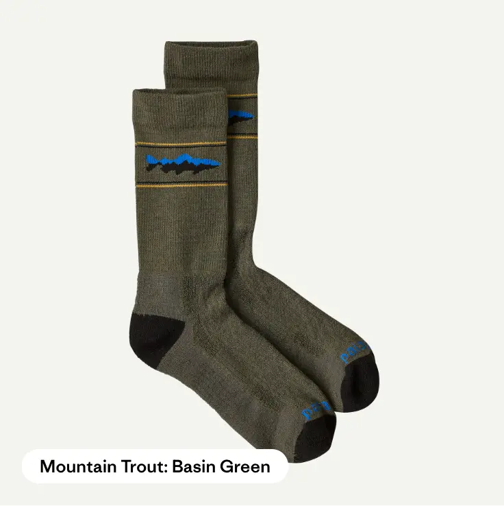 Merino Wool Blend Fishing Socks by Patagonia