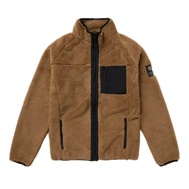 Mystic DTS Teddy Zip-Up Fleece Jacket – Slate Brown