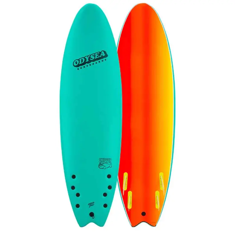 ODYSEA Skipper 6’6 Quad Soft Top Surfboard – Emerald Green
