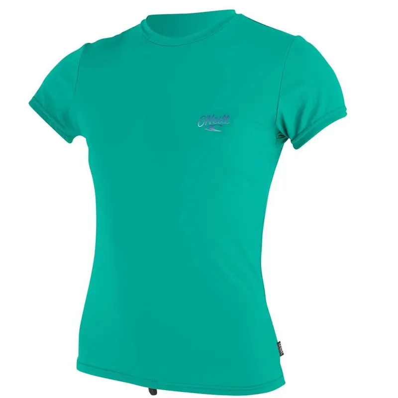 O’Neill Girls’ Premium Skins Short-Sleeve Sun Shirt in Baltic Green