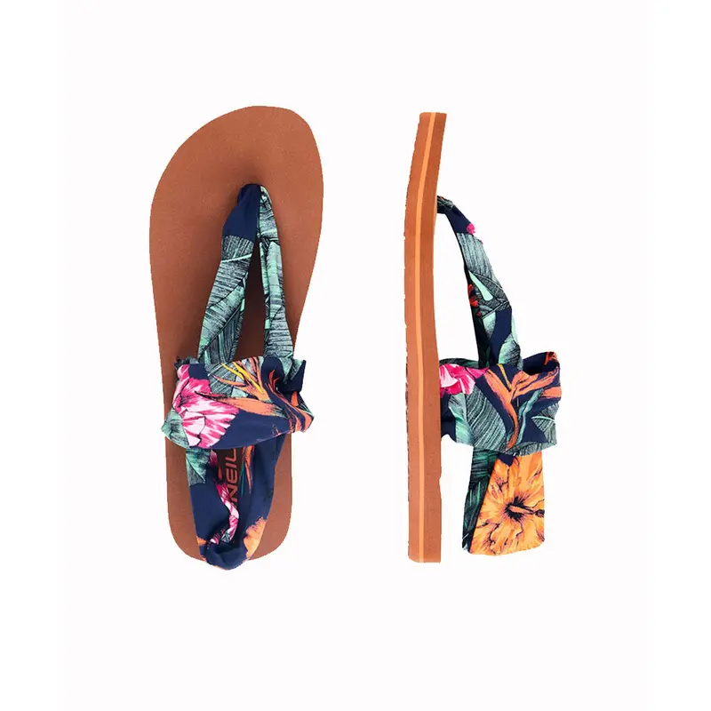O’Neill Women’s Ditsy Wrap Sandals with Blue All-Over Print