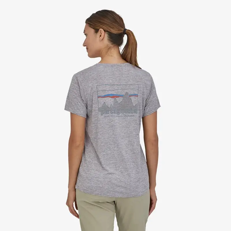 Patagonia Women’s Cap Cool Graphic Tee – ’73 Skyline in Feather Grey