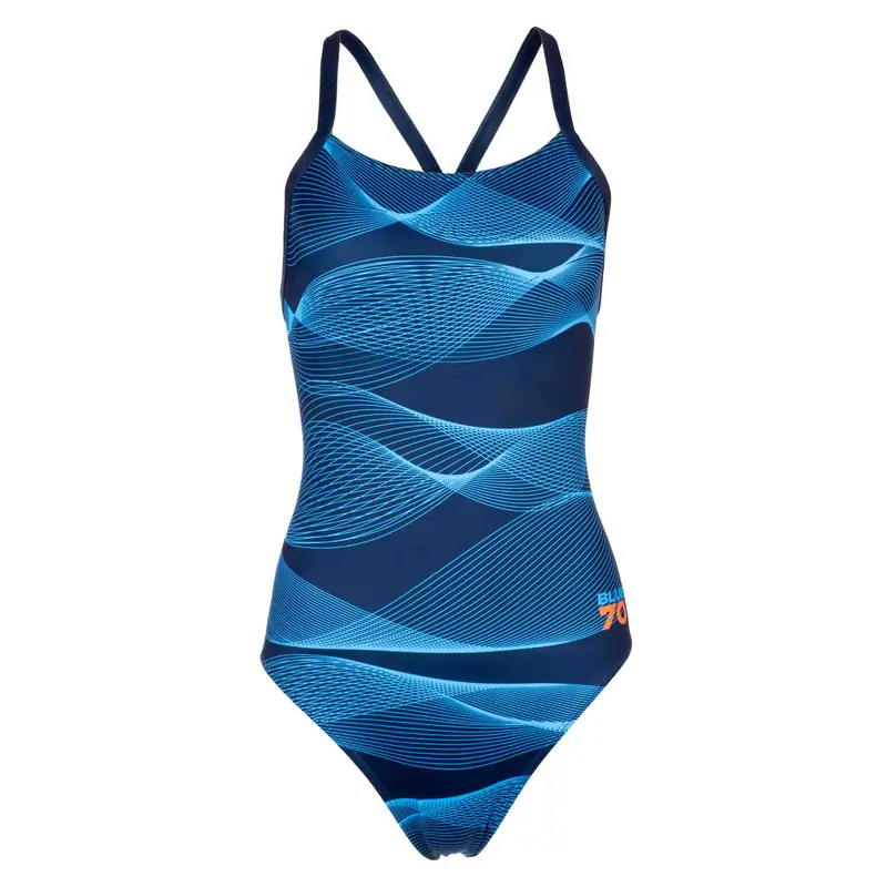 Podium Women’s Racerback Swimsuit – Blue Echoes