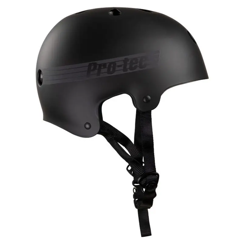 Pro Tec Old School Matte Black Reflective Skate Helmet