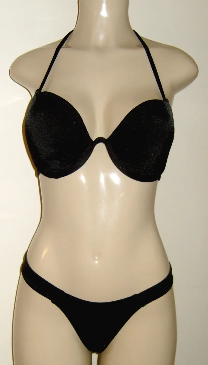 Push-Up Halter Swim Top and High-Leg Brazilian Bottom