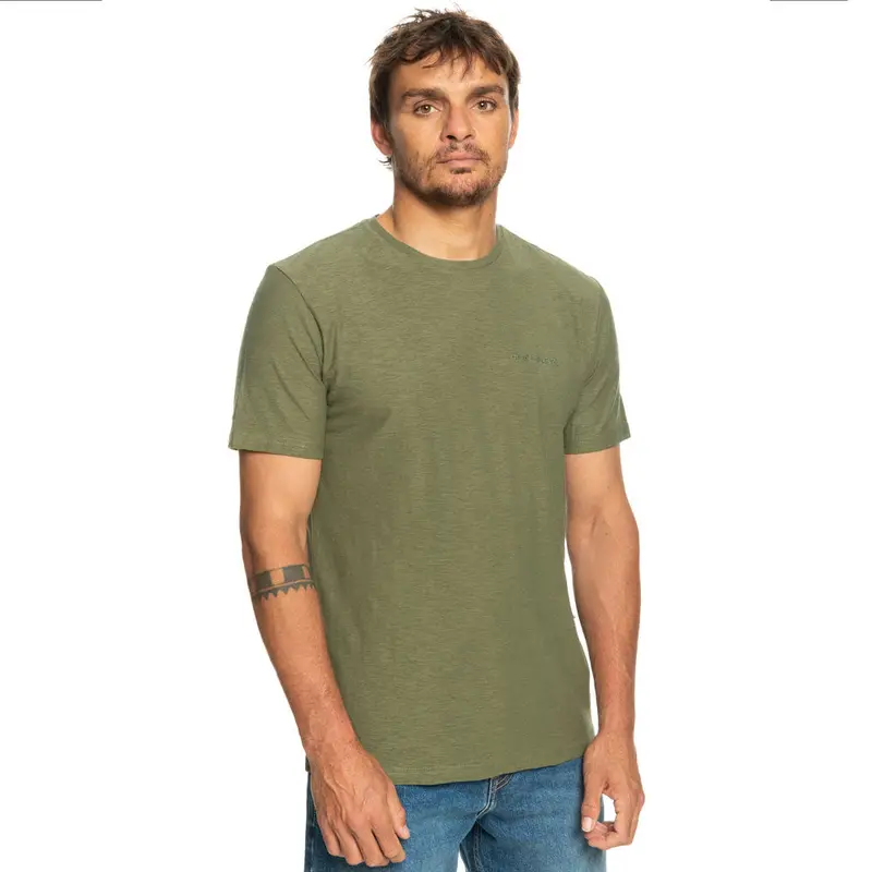 Quiksilver Slub-Knit Roundneck Cotton T-Shirt